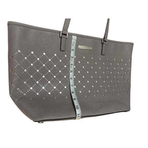 Michael Kors Gray Perforated Tote - Picture 11 of 12